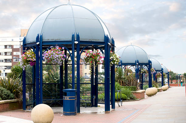 Lytham St Annes Domes A series of domes in Lytham St Annes high street, lancashire lytham st. annes stock pictures, royalty-free photos & images