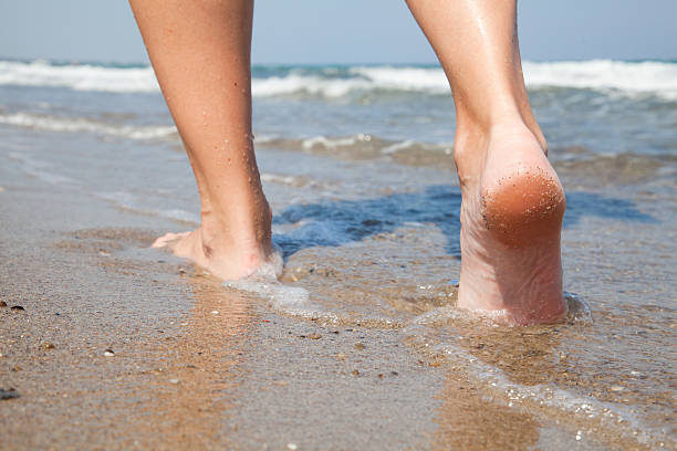 istock Woman walking on beach 153557860