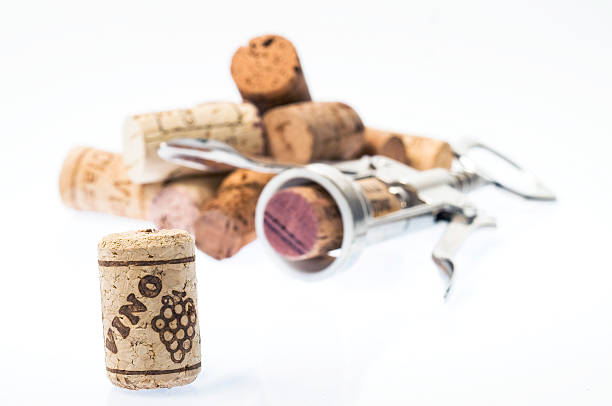 collection of corks stock photo