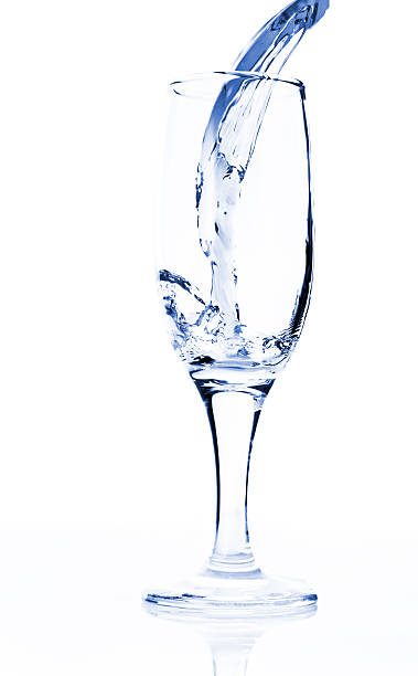 Water in glass stock photo