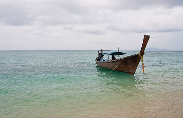 The long tail boat stock photo