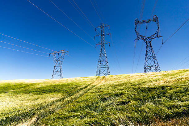istock Pylon Power Lines in a Wheat Field 153561507