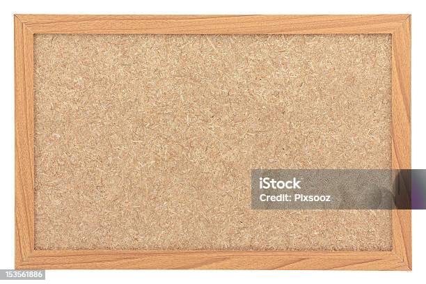 Empty Notice Board Particle Panel Isolated On White Stock Photo - Download Image Now