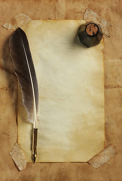istock Old paper with quill & ink 153562499