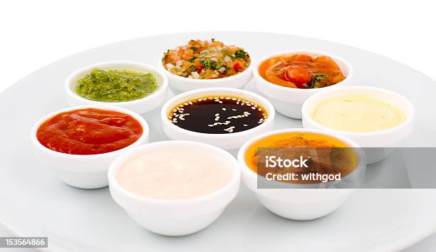 Sauces Palette Stock Photo - Download Image Now - Artist's Palette, Butter, Carrot