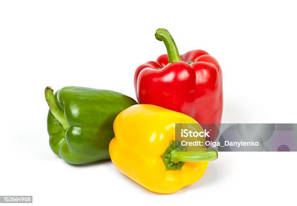 Colorful Peppers Stock Photo - Download Image Now - Bell Pepper, Pepper - Vegetable, White Background