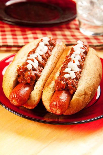 istock Chili dog with Onions 153565700
