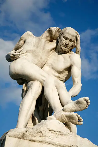  Paris - Statue of The Good Samaritan by Francois-Leon Sicard - Tuileries garden