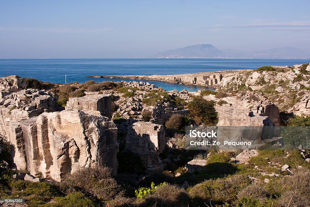 Cala Rossa, Favignana. - Lizenzfrei Blau Stock-Foto