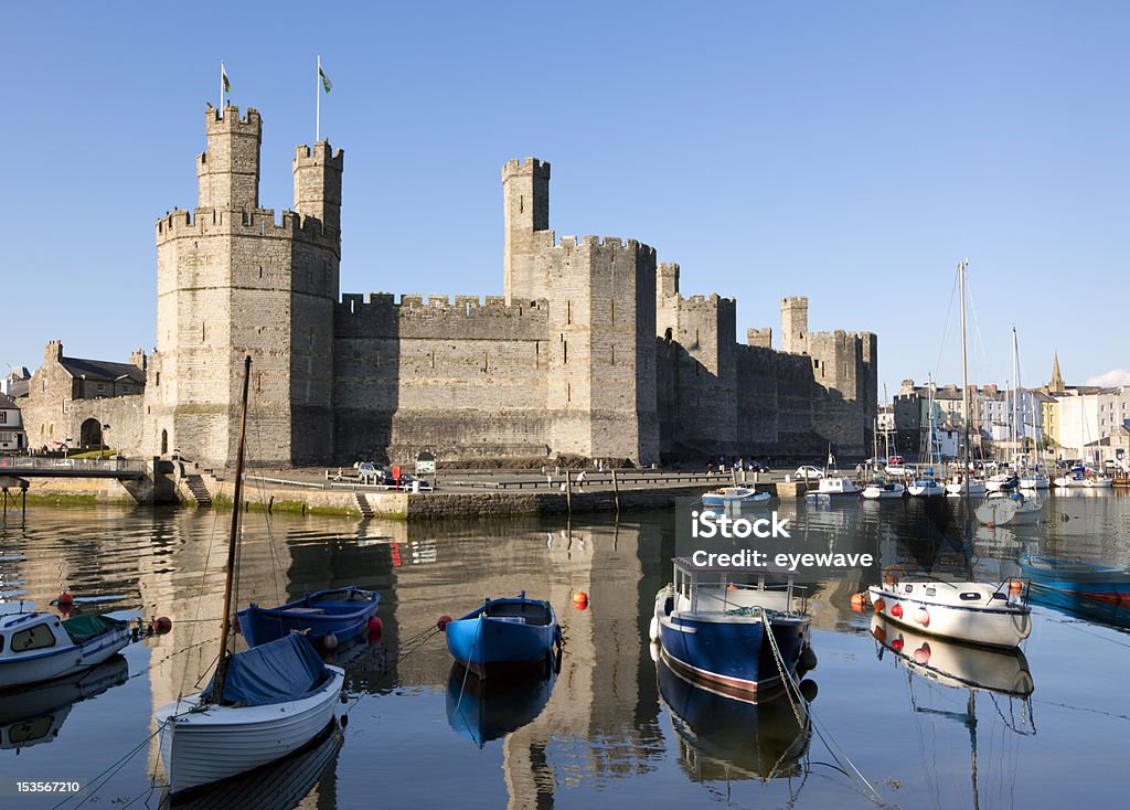 Caernarfon Castle and marina Castle and marina at Caernarfon, North Wales Caernarfon Castle Stock Photo