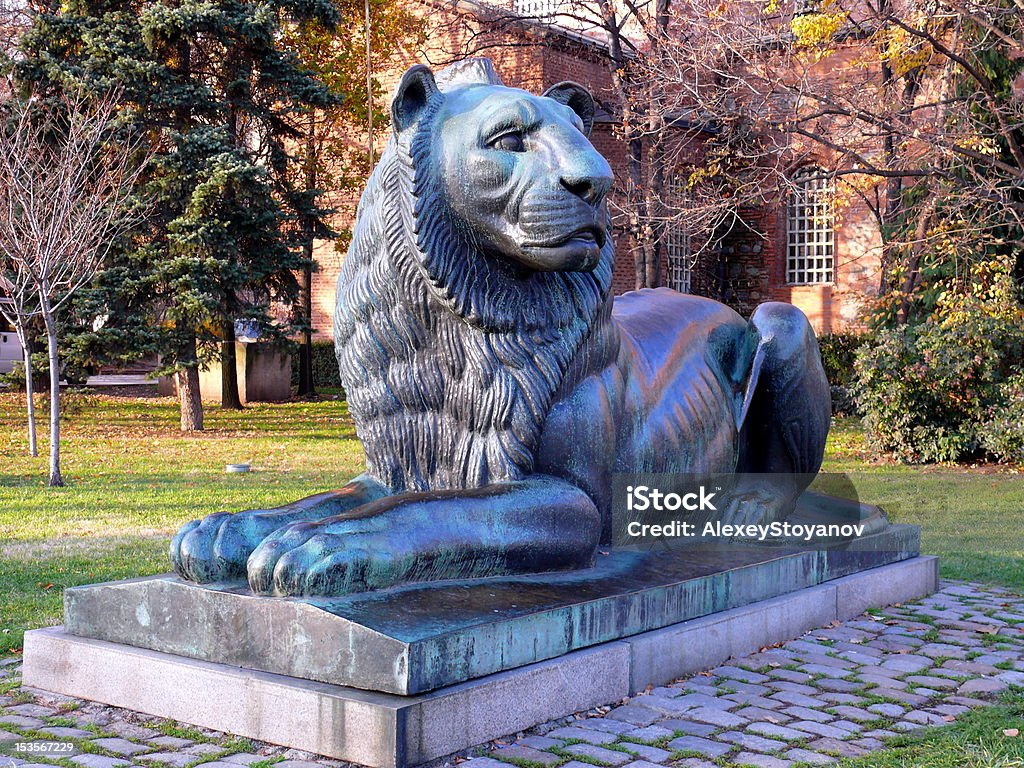 Monument of Lion in Sofia, Bulgaria Famous Place Stock Photo