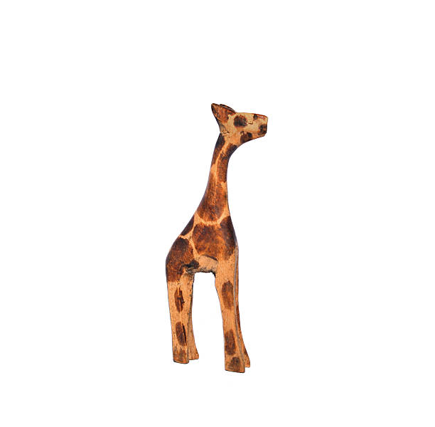 istock Wooden Giraffe on White Background 153567826