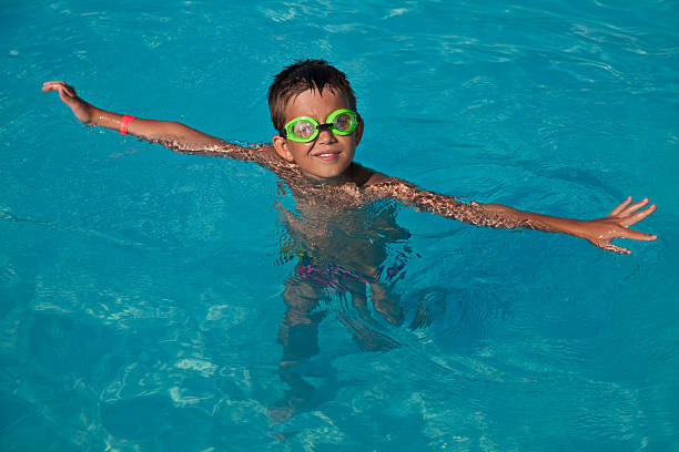 istock Little boy in the swimming pool 153568478
