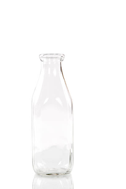 leere milchflasche - milk bottle milk bottle empty stock-fotos und bilder