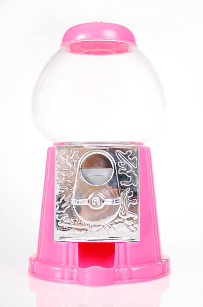 Bubble gum machine Empty Pink Gumball Machine gumball machine stock pictures, royalty-free photos & images
