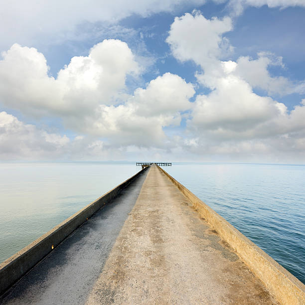 istock Jetty road and Seascape 153570604