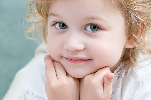 istock Adorable little girl looking ahead 153570695