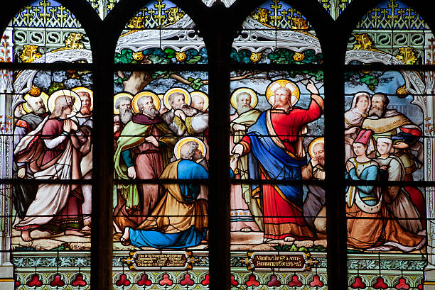 istock Paris - windowpane from Saint Severin church 153570764