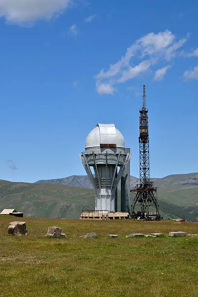 Observatory in high-altitude Asy Plateau. Kazakhstan..