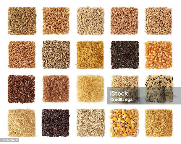 Cereals Collection Stock Photo - Download Image Now - Variation, Corn - Crop, Millet