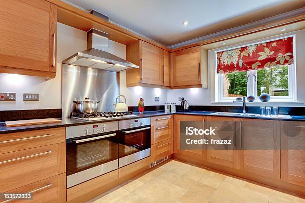 Luxury Modern Kitchen Stock Photo - Download Image Now - Appliance, Burner - Stove Top, Cabinet