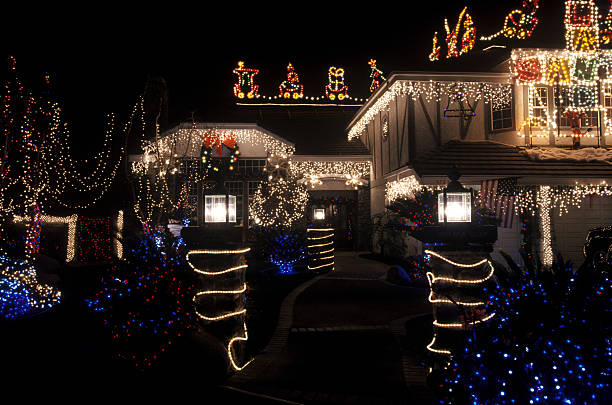 istock Two Story Christmas Yard 153572579