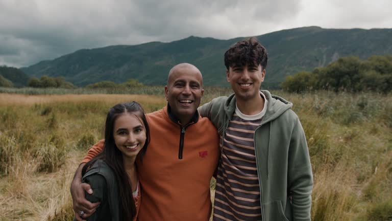 Happy Family on a Walk