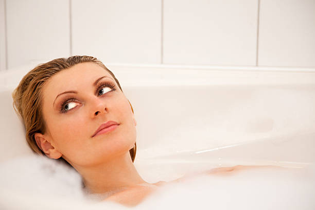 istock Woman is relaxing in a bathtub 153575217