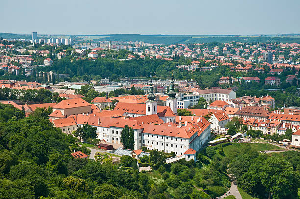 istock Strahov Monastery aerial view at Prague 153575228