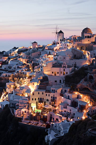 istock Illuminated Oia village 153575279