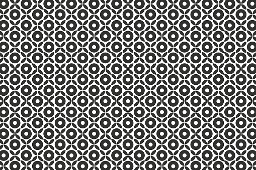 black and white geometric flower background abstract