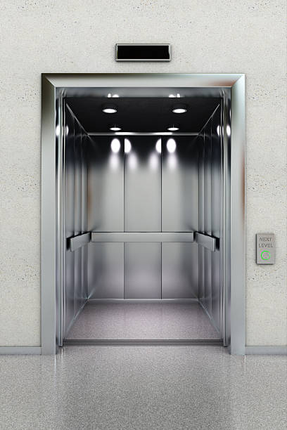 Open elevator stock photo