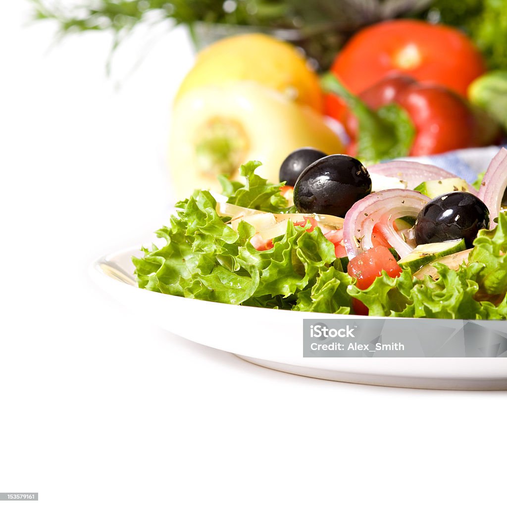 Saudável salada grega - Foto de stock de Alface royalty-free