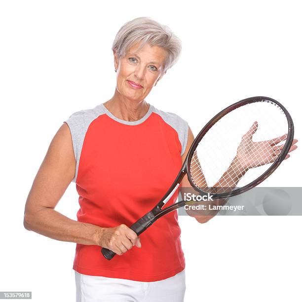 Aktive Senior Stockfoto und mehr Bilder von Eine Frau allein - Eine Frau allein, Frauen, Tennis