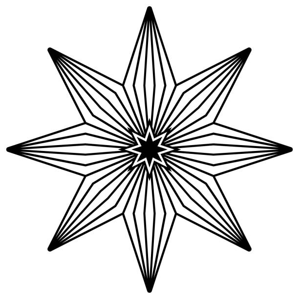 Christmas Star abstract outline vector in Black. Isolated Background. Christmas Symbol for Jesus birth.
Useable for background, wall paper, invitation, calendar, greeting cards etc. sterne stock illustrations