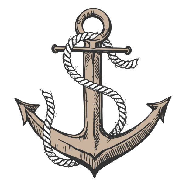 320+ Anchor With Rope Tattoo Silhouette Stock Illustrations, Royalty ...