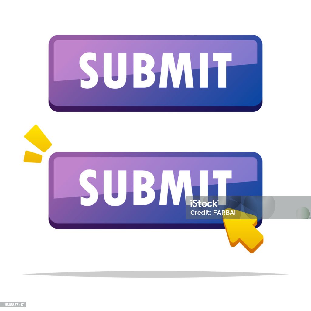 Submit Button Vector Isolated Illustration Stock Illustration ...