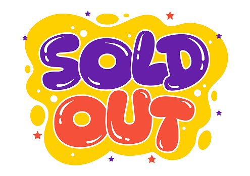 Sold Out Vector Illustration with Shopping Message or Special Offer that Indicates the Product is Sold in Cartoon Hand Drawn Background Templates