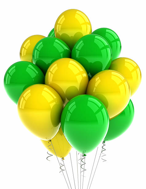 istock Yellow and green party balloons 153587364
