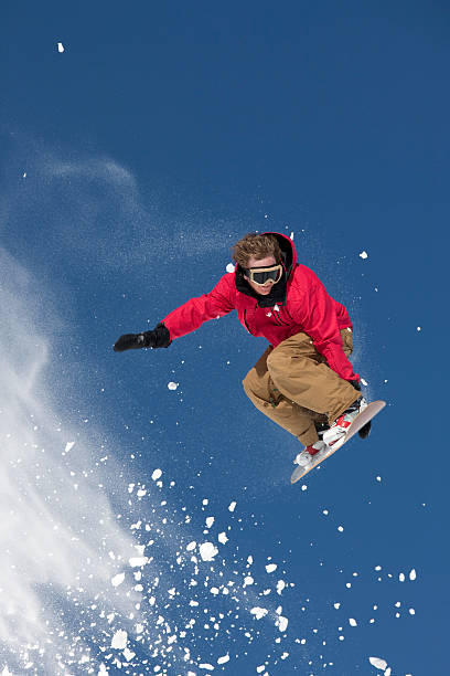 istock Snowboarder in Extreme Jump 153588274