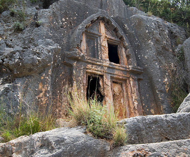 Ancient tomb in turkey stock photo