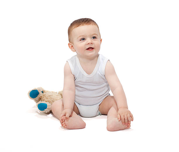 istock Baby boy playing whit his feet 153589387