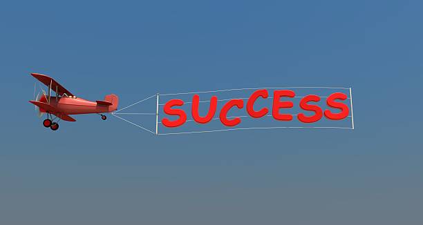 istock Airplane towing success word 153589528