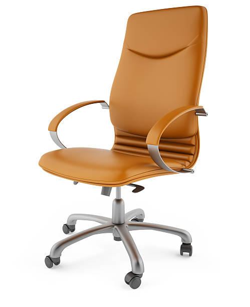 istock Orange chair on a white background 153591270