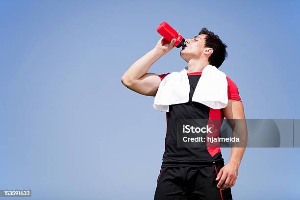 Athlete Drinking Water Stock Photo - Download Image Now - Drinking, Men, One Person