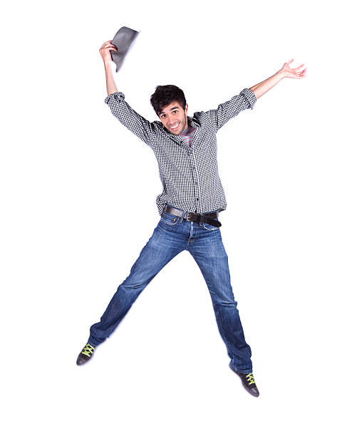 istock Happy young man jump 153591654