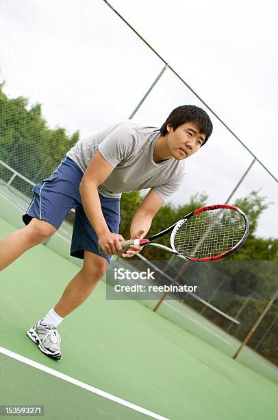 Nastoletnie Dziecko Grając W Tenisa - zdjęcia stockowe i więcej obrazów Japończycy - Japończycy, Rakieta do tenisa ziemnego, Ruch