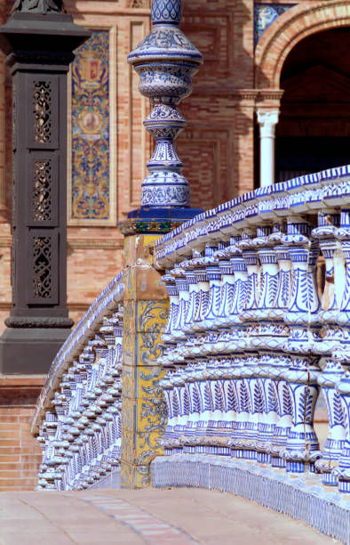 view of the ceramic balustrade