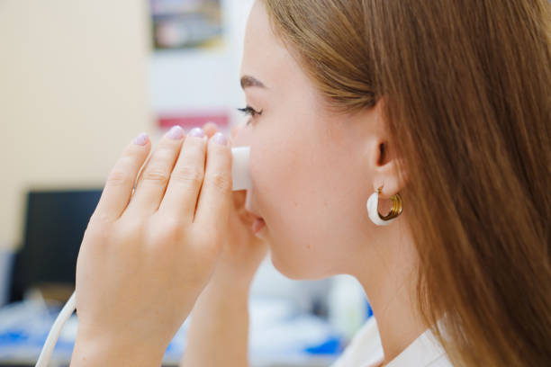 istock A patient on a magnetotherapy procedure on the nose 1535937280