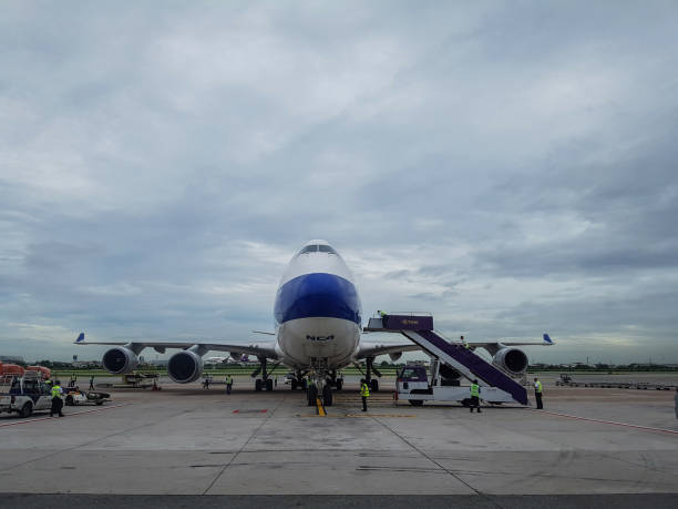 Suvarnabhumi Airport, Bangkok, Thailand Bangkok, Thailand - July First 2016 - Boeing 747 400 Series of Nippon Cargo Airlines in Park Position in Suvarnabhumi Airport nippon cargo airlines photos stock pictures, royalty-free photos & images